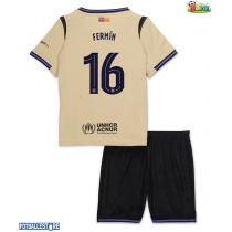 Barcelona Fermin Lopez #16 Bortedraktsett Barn 2025-26 Kortermet (+ Korte bukser)